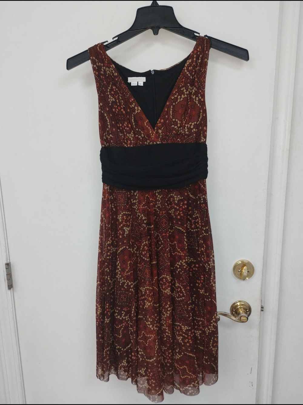 London Times Paisley Sleeveless Fit & Flare Dress Size 6